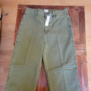 J. Crew Garment-dyed slim wide-leg jean